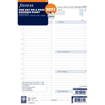SPARE CALENDAR 5LANG 2021 A4 FILOFAX DAILY