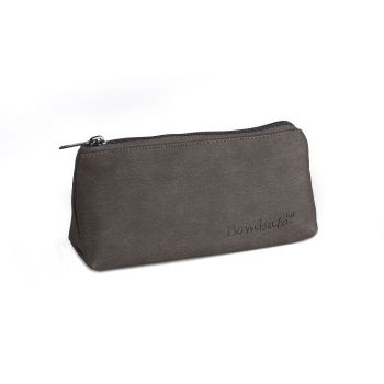 Bombata Denim Triangle Pen Case Dark Brown