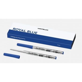 Montblanc 2 Ball Pen Refills FINE / Royal Blue