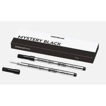 Montblanc 2 Rollerball Refills FINE / Mystery Black