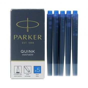 Ρarker QUINK ΙΝΚ CARTRIDGES Washable BLUE 5τ
