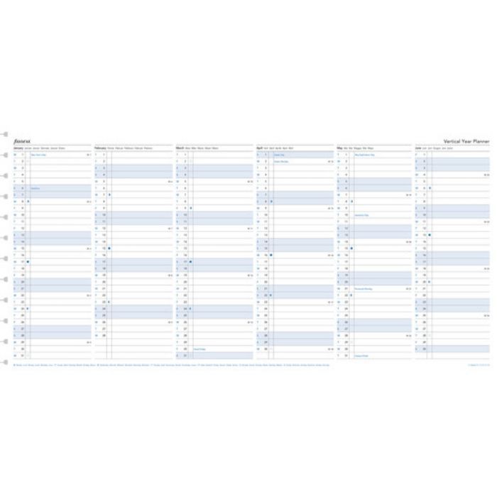 SPARE CALENDAR ENGLISH 2022 A4 NOTEBOOK YEAR PLANNER FILOFAX
