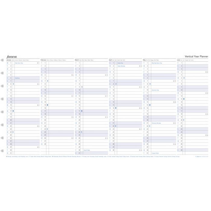 SPARE CALENDAR ENGLISH 2022 A5 NOTEBOOK YEAR PLANNER FILOFAX