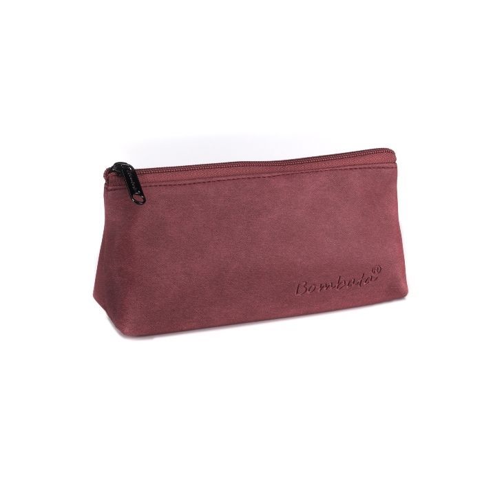 Bombata Denim Triangle Pen Case Burgundy