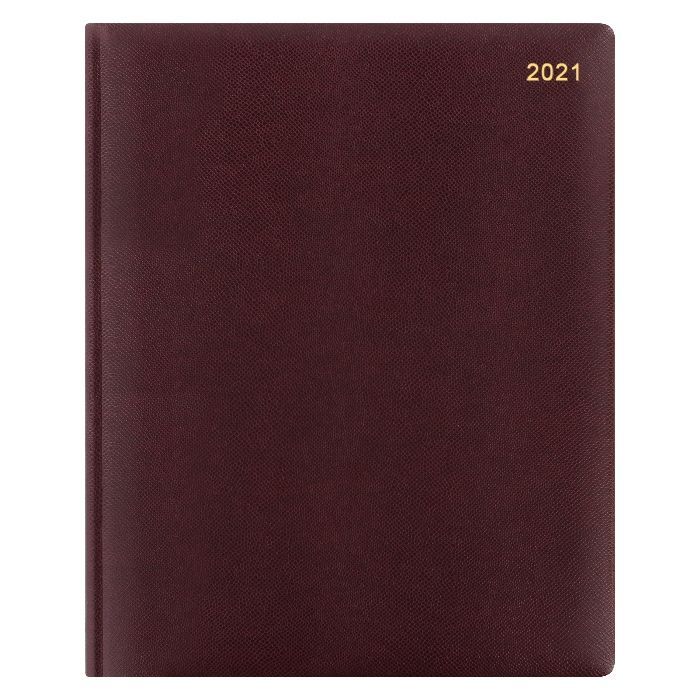 CALENDAR GREEK 2022 QUARTO WEEKLY BURGUNDY LETTS