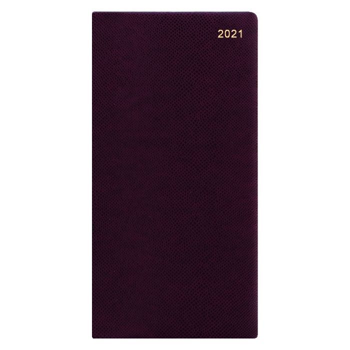 ΗΜΕΡΟΛΟΓΙΟ ΕΛΛΗΝΙΚΟ 2021 SLIM ΕΒΔΟΜΑΔΙΑΙΟ BURGUNDY LETTS