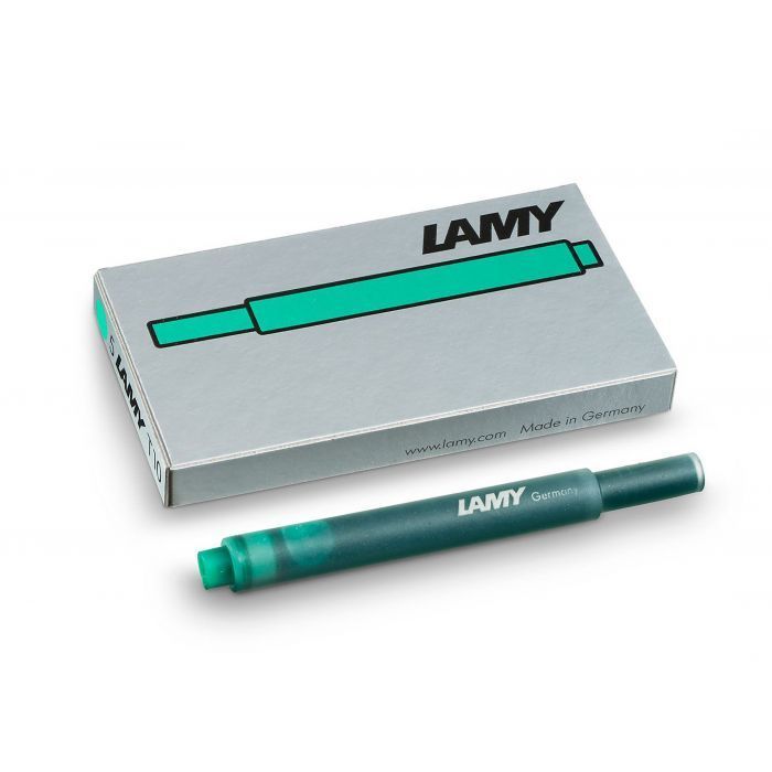 Lamy T10 Ball Pen Ink Cartridges 5 Pack / Green