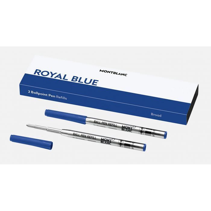 Montblanc 2 Ball Pen Refills BROAD / Royal Blue