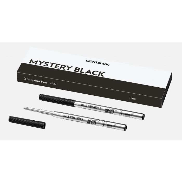 Montblanc 2 Ball Pen Refills FINE / Mystery Black